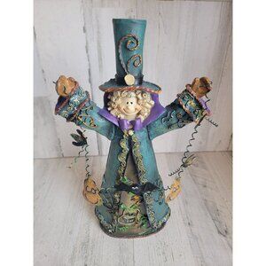 Rustic metal witch bats pumpkin Halloween home decor